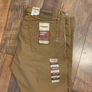 Wrangler flannel lined work pants